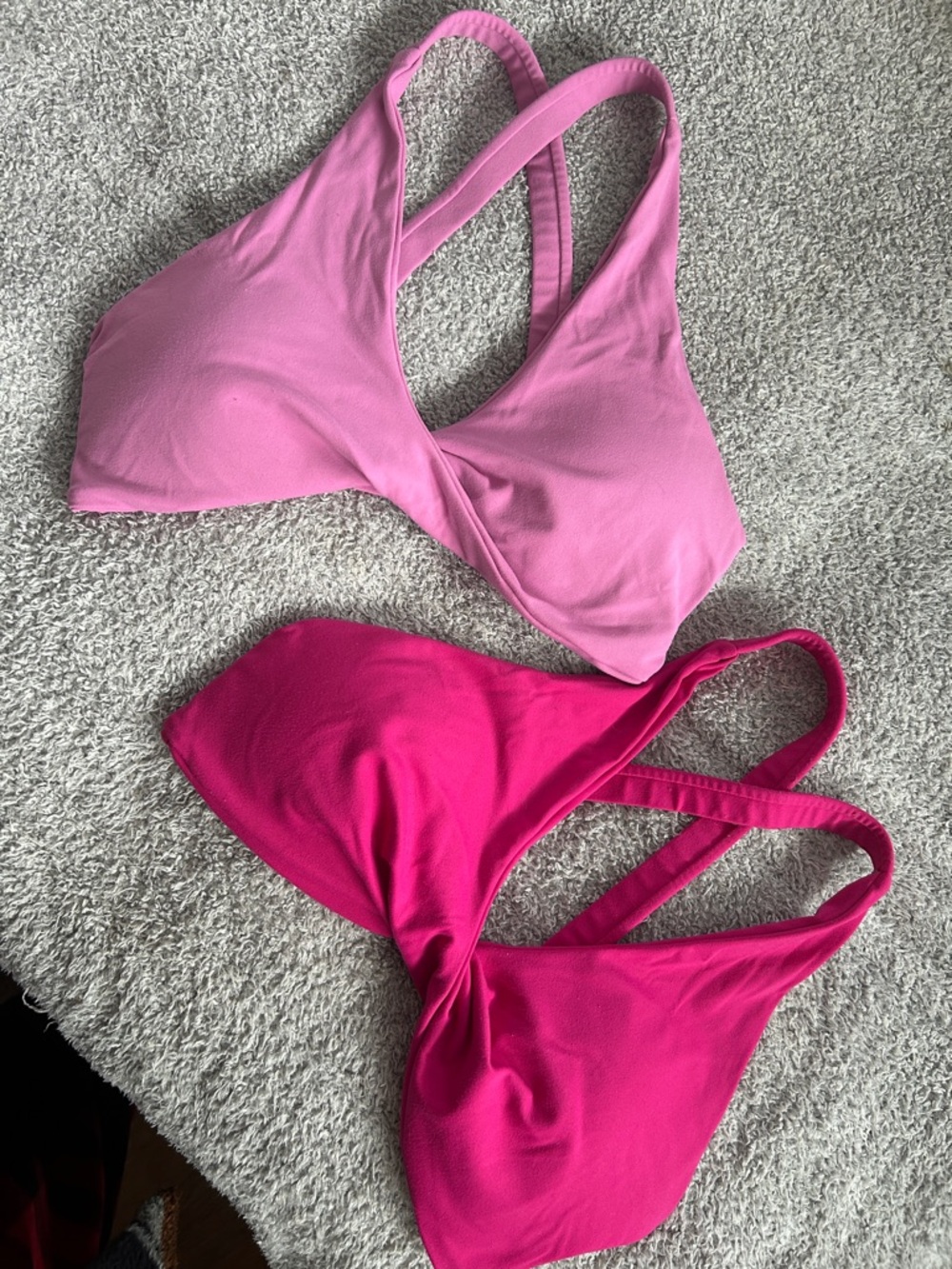 Aox Jox set of 2, Size Small, Pink Twist Front Sport Bras.